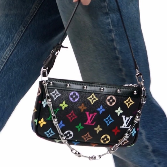 COPY - LIMITED Louis Vuitton x Takashi Murakami Pochette Accessoires Black Mult… - Picture 6 of 15